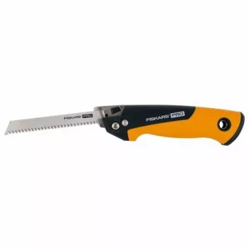 Fiskars Pro Compact salokāms zāģis, 160 mm asmens, divi asmeņi, SoftGrip rokturis, drošības fiksators