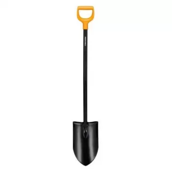 FISKARS SOLID+ XL Sharp Lāpsta ar garu tērauda kātu, bora tērauda asmeni, D-veida rokturi, 1250 mm