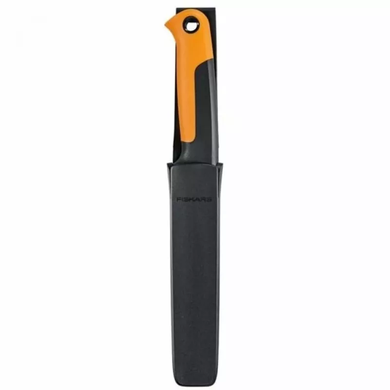 Fiskars X-series K82 ražas novākšanas nazis, nerūsējošā tērauda asmens, SoftGrip rokturis, 15 cm, melns/oranžs