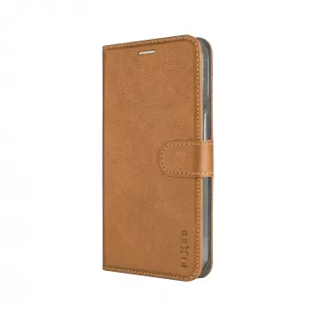 Fixed Opus Book Case Samsung Galaxy A37 5G, sintētiskā āda, brūna