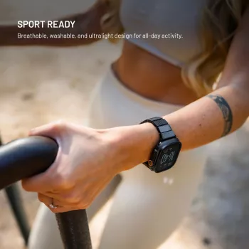 FIXED Resin Strap pro Apple Watch 44/45/46/49, Carbon Black