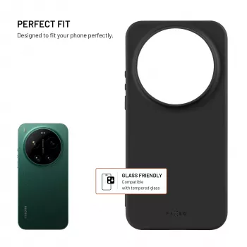 Fixed Story Back Cover for Xiaomi 17 Ultra, Rubberized, Black