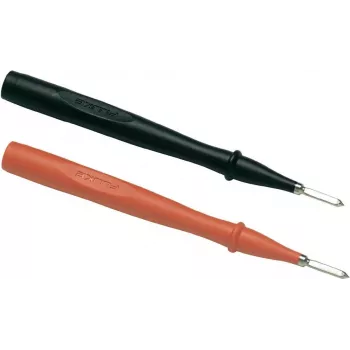 Fluke TP1-1 Slim-Reach testa zondes komplekts, CAT II 1000 V, 10 A, nerūsējošā tērauda uzgaļi, melna/sarkana (3971265)