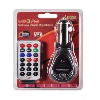FM raidītājs CMP05 ar tālvadības pulti, USB ligzdu, MicroUSB, SD/TF kartes slotu, 87,5-108 MHz, 12V/24V, melns