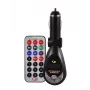FM raidītājs CMP05 ar tālvadības pulti, USB ligzdu, MicroUSB, SD/TF kartes slotu, 87,5-108 MHz, 12V/24V, melns