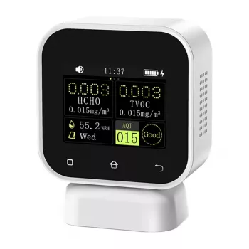 FNIRSI SFD-02 4-in-1 Iekštelpu gaisa kvalitātes monitors ar formaldehīda detektoru un skārienekrānu