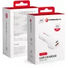Forcell Carbon CC50-1A1C 38W USB-C PD + USB-A QC 3.0 Auto Lādētājs - Balts