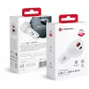 Forcell Carbon CC50-1A1C 38W USB-C PD + USB-A QC 3.0 Auto Lādētājs - Balts