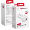 Forcell Carbon CC50-1A1C 38W USB-C PD + USB-A QC 3.0 Auto Lādētājs - Balts