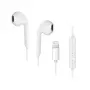 Forcell F-Audio HR-ME25 Lightning austiņas ar mikrofonu un vadības pogām, balta