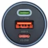 Forcell F-Energy 65 Auto Lādētājs 65W, 2x USB-C (PD 3.0) & 1x USB-A (QC 4.0), Pelēks