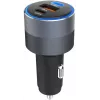 Forcell F-Energy 65 Auto Lādētājs 65W, 2x USB-C (PD 3.0) & 1x USB-A (QC 4.0), Pelēks
