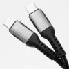 Forcell F-Energy Cafule USB-C uz USB-C kabelis 3m 240W PD 3.1 QC 4.0 pīts melns
