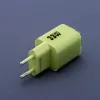 Forcell F-Energy GaN III VT-41 33 W GaN sienas lādētājs, 1x USB-C PD 3.0/PPS un 1x USB-A QC 4.0, zaļš