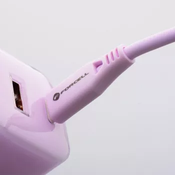 Forcell F-Energy GaN III VT-41 33W 1x USB-C 1x USB-A PD 3.0 QC 4.0 sienas lādētājs, purpura