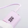 Forcell F-Energy GaN III VT-41 33W 1x USB-C 1x USB-A PD 3.0 QC 4.0 sienas lādētājs, purpura