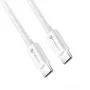 Forcell F-Energy USB-C to USB-C kabelis QC4.0 PD 5A 100W 3m Balts C339