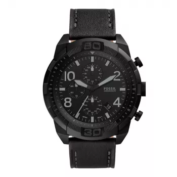 Fossil FS5874 Vīriešu Pulkstenis ar Zilu Ciparnīcu un Brūnu Ādas Siksniņu 42mm