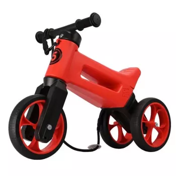FUNNY WHEELS Rider Super Sportinis 2-in-1 balanču velosipēds / tricikls bērniem, Chili Red