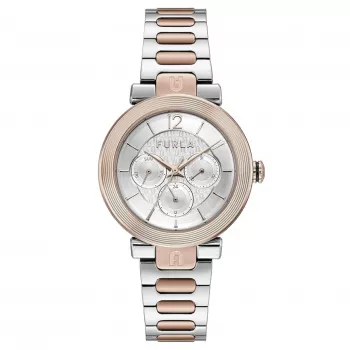 FURLA Arco Chain sieviešu kvarca pulkstenis 38mm, nerūsējošā tērauda sieta aproce, rožu zelta tonis
