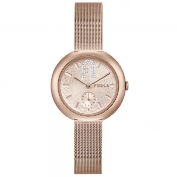 FURLA Arco Chain Sieviešu kvarca pulkstenis WW00013007L3 36mm Sudraba nerūsējošais tērauds