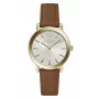 FURLA Giada sieviešu kvarca pulkstenis WW00003002L2 38mm ar sudraba ciparnīcu un zilu ādas siksniņu