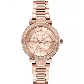 FURLA Giada sieviešu pulkstenis WW00011006L3 38mm sudraba rozā āda
