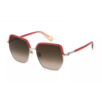 FURLA SFU623-57594Y Sieviešu kaķacs formas saulesbrilles Havana/Brūns gradients 57mm