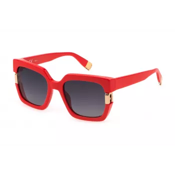 FURLA SFU624-5405GQ Sieviešu saulesbrilles Havana Acetāts Brūns Polikarbonāts 54/20/140 mm