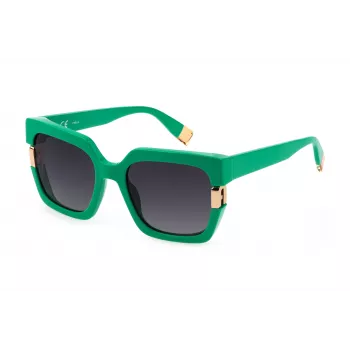 FURLA SFU624-54092X Sieviešu Havana Acetāta Ģeometriskās Saulesbrilles 54mm