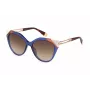 FURLA SFU683-5506NA Sieviešu Butterfly/Cat-Eye Saulesbrilles Havana Bruņurupuča Acetāta Rāmis Brūnas Gradienta Lēcas 55mm