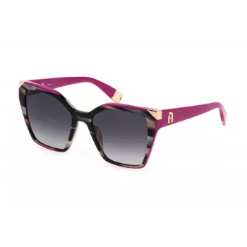 Furla SFU686V5405GZ Sieviešu kaķacs formas saulesbrilles Havana Brūna Gradienta 54mm