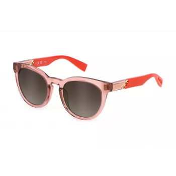 FURLA SFU687-510D48 Sieviešu saulesbrilles – Brūns Havana acetāta rāmis, Gradienta brūna lēca, 51mm