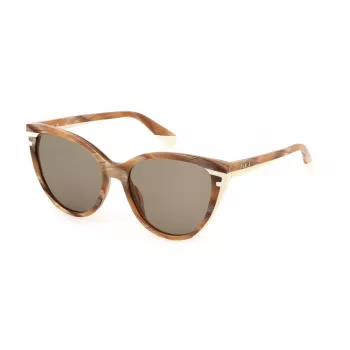 FURLA SFU783-55092M Sieviešu kvadrātveida saulesbrilles Havana/Brūna 55/15/140 mm