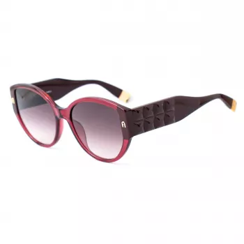 FURLA SFU784-570AFD sieviešu saulesbrilles, Havana acetāta rāmis, brūnas gradienta lēcas 57/19/140 mm