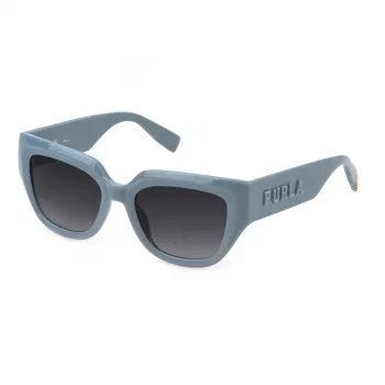FURLA SFU809V5304GT Sieviešu kvadrātveida saulesbrilles Havana brūna gradienta 53mm