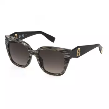 Furla SFU812-5306BZ sieviešu saulesbrilles ar brūnu Havana rāmi un brūnu gradienta lēcu 53mm