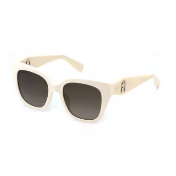 FURLA SFU812-5306Y1 Sieviešu kaķacs formas saulesbrilles Havana Brūns Gradients 53mm