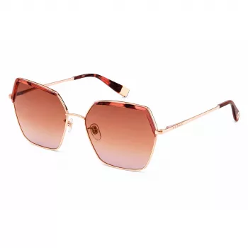 FURLA sieviešu saulesbrilles SFU599V58300K Butterfly Havana acetāta rāmis Brūnas gradienta lēcas 58mm