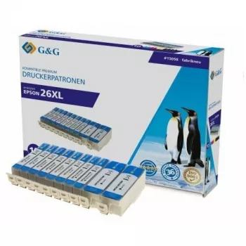 G&G saderīgo tintes kasetņu komplekts Canon PGI-2600XL/CLI-2610XL - melna, ciāna, fuksīna, dzeltena (4 gab.)