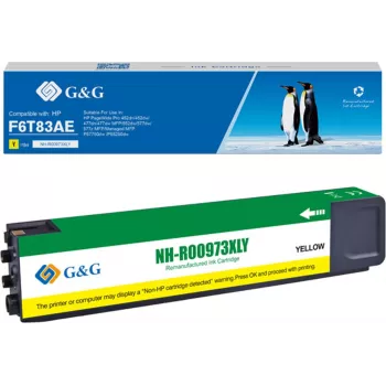 G&G saderīga dzeltena tintes kasetne High Yield 7000 lapām HP PageWide Pro 452/477