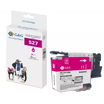 G&G saderīga magenta tintes kasetne Brother LC527M (900 lappuses) 22059