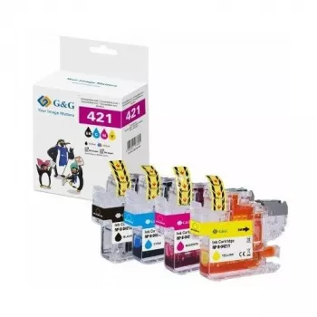 G&G GP-B421BKCMY-4P tintes kasetņu komplekts (4 gab.) saderīgs ar HP OfficeJet Pro (melns, ciāns, fuksīns, dzeltens) High Yield 950XL/951XL