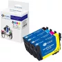 G&G Multipack tintes kasetnes saderīgas ar Epson 604XL (4 x XL, melna/fuksīna/dzeltena, 20547)