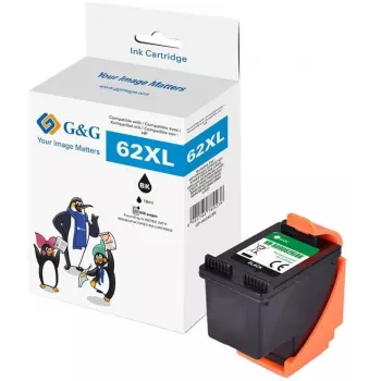 G&G XL High Yield saderīga tintes kasetne HP 62XL (C2P05AN) melna (18835)