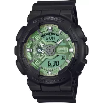 G-SHOCK GA-110CD-1A3ER Analog-Digitālais Pulkstenis ar Melnu Sveķu Korpuss