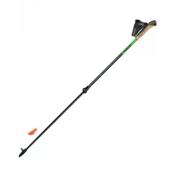 Gabel Carbon XT 2S-80 F.L. regulējamās nūjošanas nūjas, 78–135 cm, Melna/Zaļa