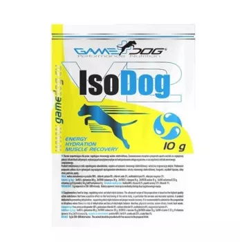 GAME DOG IsoDog izotoniskais papildbarības līdzeklis suņiem – 10 g pulvera paciņa