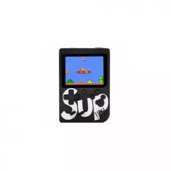 GameBox R1 8 bitu pārnēsājamā retro spēļu konsole ar 400 spēlēm, 3 inch LCD, TV RCA kabeli, melna