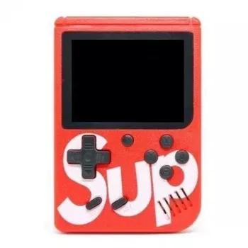 GameBox R1 8-bit pārnēsājamā retro spēļu konsole ar 400 spēlēm, 3 collu LCD, RCA kabeli, sarkana